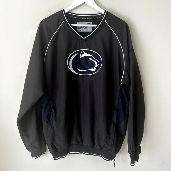 Campus Heritage Penn State Popover Jacket Size M Windbreaker Nittany Lions PSU - Picture 1 of 8